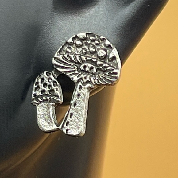 Mushroom Stud Earrings, Silver Color, NWOT, For Bundle Purchases Only - Picture 1 of 4